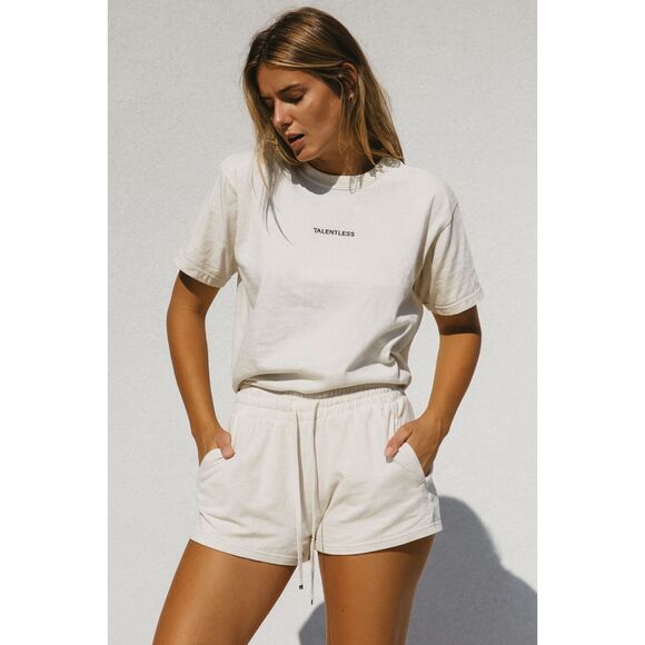 TALENTLESS Cream Terry Cloth Casual Gym Shorts Women's Size XS - Picture 1 of 7